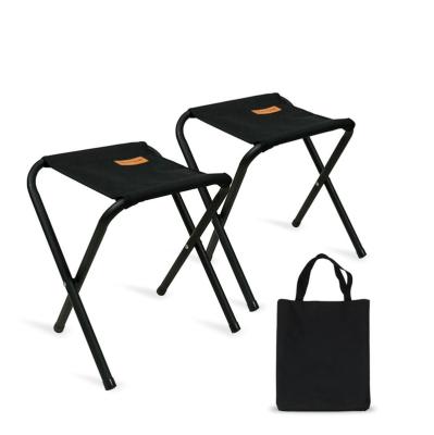 China Ultra Light Portable Outdoor Factory Outlet Folding Stool Fishing Raising Foldable BBQ Stools Black Folding Camp Stool Set for sale