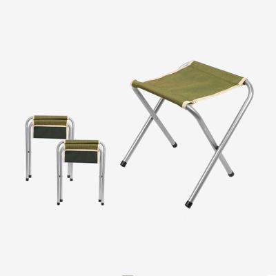 China Small Size When Folded Small Folding Stools 600d Oxford Aluminum Alloy Fram Stool Portable Small Sitting Stool Set In Green for sale