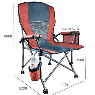 China Fabric Is Removable And Washable Fusong Outdoor Chair Folding Strong And Durable Steel Frame Life Chairs Double Layer 600D Oxford Fabric Beach Chairs for sale