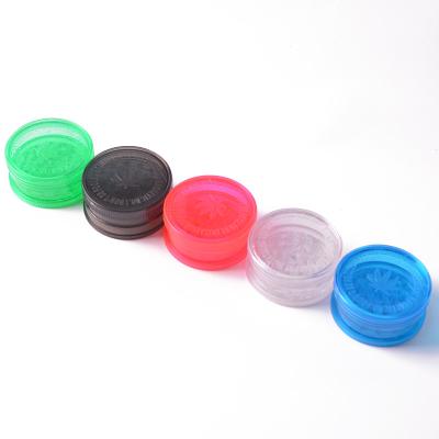 China Free Sample Grinding Logo Three Layer Acrylic Plastic Custom Tobacco Herb Grinder for sale