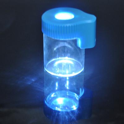 China Tight Storage Herb Stash Container Led Magnifying Mag Glass Jar Hot Air Selling Viable for sale