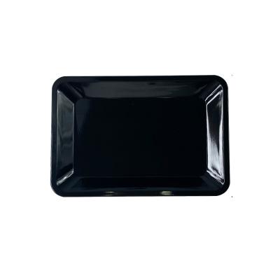 China Black Tobacco Metal Trays Tobacco Accessories Custom Rolling Grinding Tray for sale