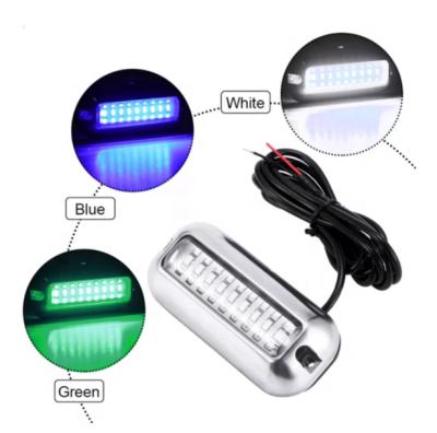 China 316 Stainless Steel Underwater Pontoon Marine Ship Boat Accessories Light Marine Light Waterproof 27 LED Stainless Steel Boat Transom Light for sale