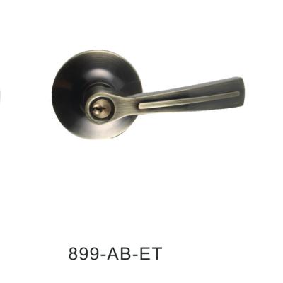 China ET Commercial Hotel Bathroom Door Ironwork Furniture Security Handle Lever Lock With Key 899-AB-ET for sale