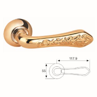 China Modern classic antique gold door handles for door interior wooden lever handle for sale