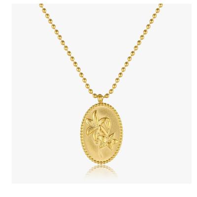 China Cute Green Stone Gold Filled Ball Chain Ladies Coin Birth Flower Necklace Charm Pendants For Necklace for sale