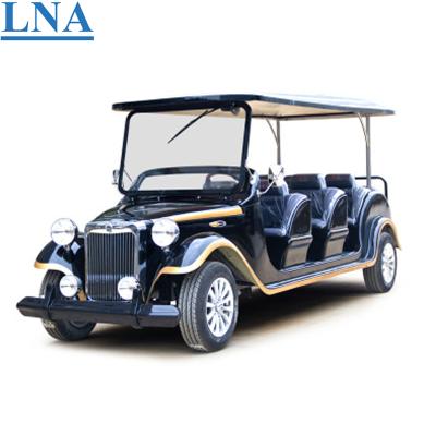 China LNA rides smoother 8 person 48v battery opereated sightseeing bus 4.86*1.37*2m for sale