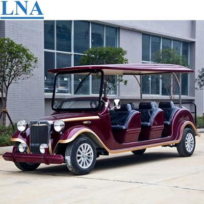 China LNA china made 48v 5000w power 8 seater electric sightseeing car 4.86*1.37*2m for sale