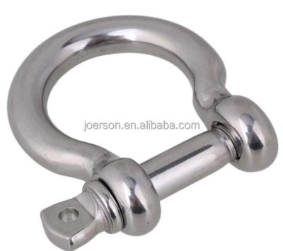 China Construction engineering High quality stainless steel forged bow shackle for ship for sale