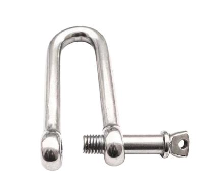 China Construction engineering High strength hardware rigging Stainless Steel  Long type Shackle For Marine  Screw Pin lifting  screw pin for sale