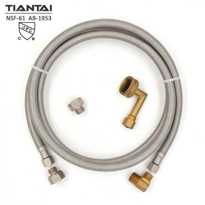 China Dishwasher Water Inlet Hose Stainless Steel Flexible Knitted Dishwasher Hose for sale