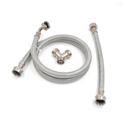 China Braided Steam Dryer Hose Stainless Steel PVC Coated Steam Dryer Hoses for sale