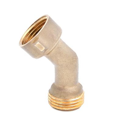 China Water Pipe System 45 Degree Garden Hose Connector Brass Elbow Fitting for sale