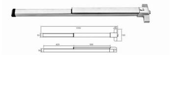 China fire door push panic bar exit lock for sale