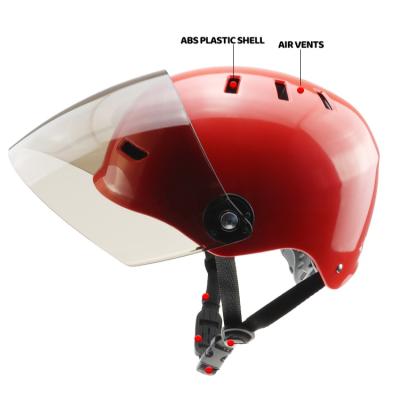 China 11 Shell ABS Water Sport Helmet Air-ducts Breathable Strong Breathable Watersports Helmet Adjustable Helmet With Sun Visor for sale