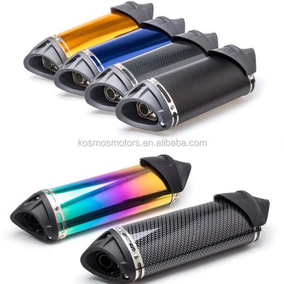 China Economic stainless steel+aluminum alloy modify stainless steel dirt bike scooter motorcycle exhaust pipe muffler for sale