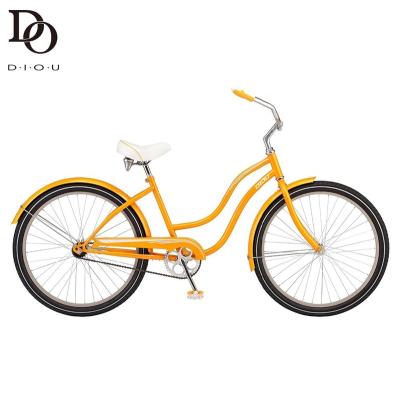 China Cheaper Price 26 Inch Steel Frame Women's Beach Bike Single Speed ​​Beach Cruiser Bike Steel for sale