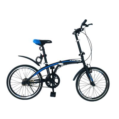 China Lightweight Portable Carbon Steel Aluminum Single Speed ​​V Brake Steel Folding 20 Inch Folding Bike for sale