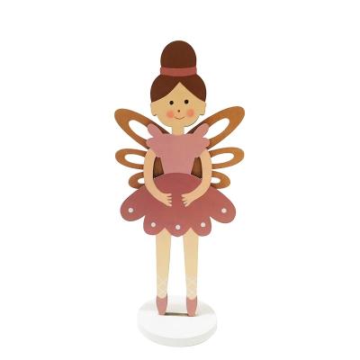 China Deluxe Custom Wooden Fairy Children's Dancing Girl Gift for sale