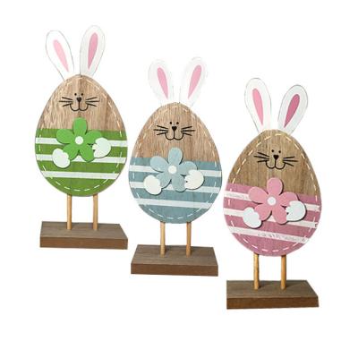 China Luxury Plywood Rabbit Ornament Indoor Cute Colorful Decor for sale