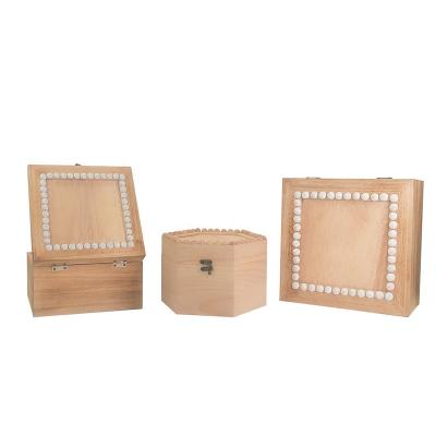 China Original Vintage Ecology Style Luxury Raw Wooden Decorative Wooden Storage Box for sale