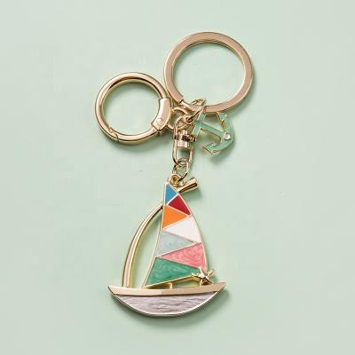 China Wholesale Custom Key Chains Europe Factory Pearl Powder Enamel Soft Metal Key Ring Key Chains for sale