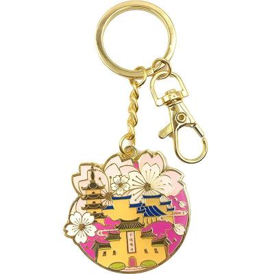 China New Design Europe Company Logo Custom Zinc Alloy Metal Enamel Key Chain Tags Key Ring Key Chain With Logo for sale