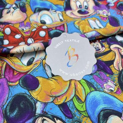 China Cartoon Anti-Static Custom Cotton Printed Digital Printing Cotton Lycra Jersey Fabric for sale