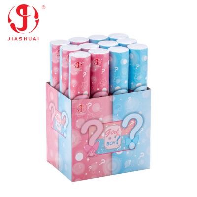 China Tube And Iron Bottle Paper Gender Reveal Party Boy Snaps Or Girl Gender Reveal Party Supplies for sale