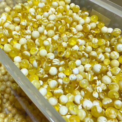 China Wholesale High Quality Natural White And Yellow Amber Stone Round Loose Gemstone Baltic Pleochroic/Pleochroism Prayer Beads for sale