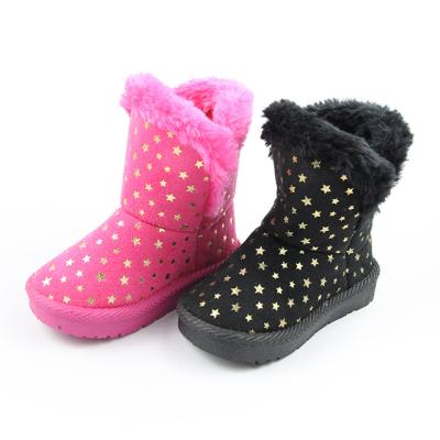 China Insulative Girls Kids Boots Kids Winter Shoes Rubber Leather Waterproof Customized for sale