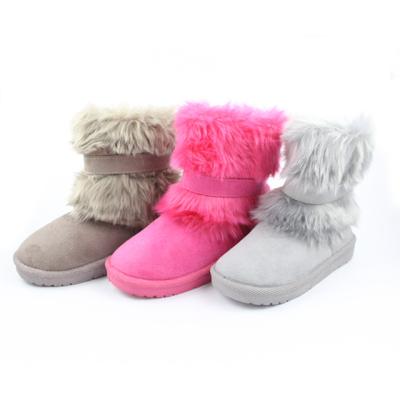 China Anti-odor Kids Shoes Baby Girls Boys Snow Short Boots Winter Child Cotton Fur Indoor Boots for sale