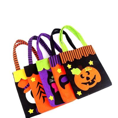 China Popular Kindergarten Cloth Non-woven Textiles Bag Carry Decoration Halloween Candy Bag Halloween Gift Festival Storage Kids Popular for sale