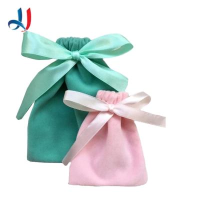 China Newest Designed Colorful Velvet Gift Bag Women Recyclable Handmade Bags for sale