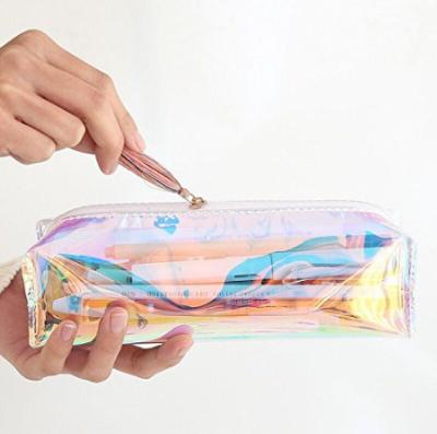 China Washable; 100% eco-friendly; High Quality Pencil Case for Girls Boys Gifts Educate Pen Case Cute Transparent Korean School Stationery for sale