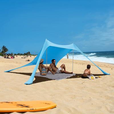 China Portable Outdoor Tent Lycra One Piece Beach Canopy 2*2 Meters UV-Resistant Beach Tent for sale