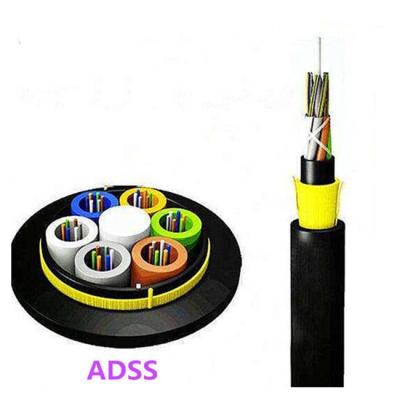 China Duct / Aerial 12 24 48 core adss fiber optic cable manufacturers for sale