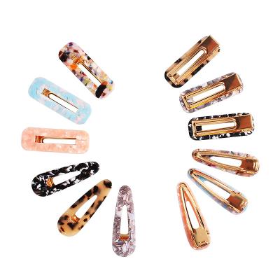 China Material Wholesale Fashion Kid Hair Clip Single Acetic Acid Hairpin Friendly Hair Clips For Women for sale