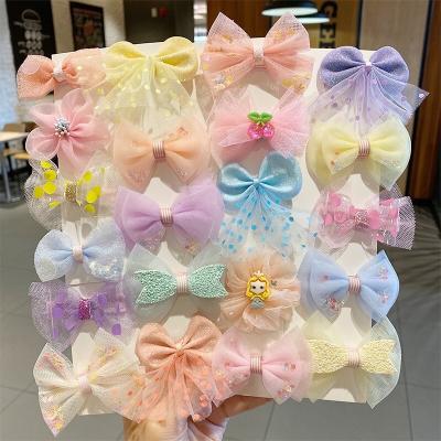 China Kids Friendly Material Hair Clip Bow Clip In Hair Bangs Bobby Pins Baby Flat Hair Clips Set For Kids for sale