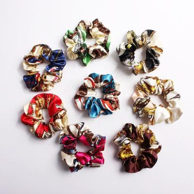 China 2021 New Design Stain Hair Ties Accessories Fashionable Custom Scrunchies For Women Girls for sale