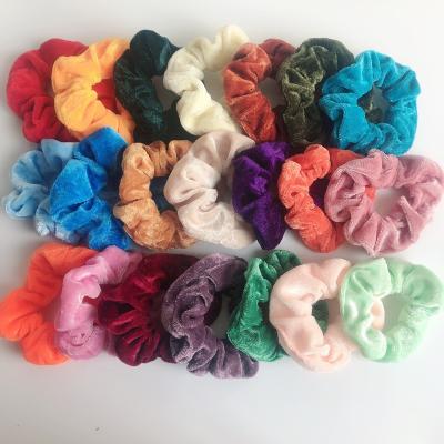 China Durable Wholesale Big 50 Clor Girls Scrunchies Set Scrunchies Custom Velvet for sale