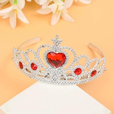 China Wedding Accessorize Wholesale Cheap Plastic Tiaras Dress Up Snow And Ice Colors Princess Plastic Crown For Girls for sale