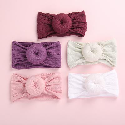 China 2021 New Arrived Soft Comfortable Wholesale Fashion Kids Accessories Tie Oversized Baby Turban Headband For Babies for sale