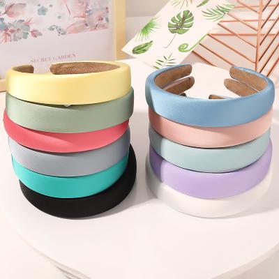 China Wholesale Soft Cozy Simple Face Cloth Candy Color Headband Headband Accessories Wide Hair Headbands for sale