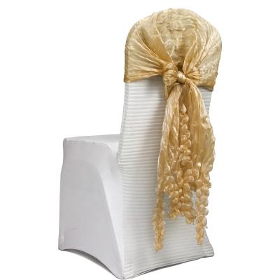 China Simple Cheap White Wedding Dining Chair Decoration Spandex Chair Cover for sale