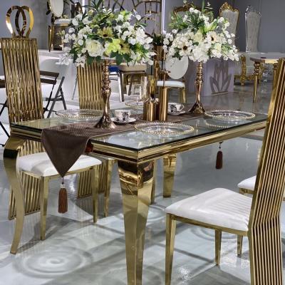 China Modern Wedding Furniture Party Event Used Half Moon Round Stainless Steel Rectangular Wedding Table for sale