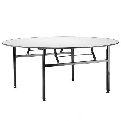 China Wholesale High Quality Restaurant Table Easy Carry Outdoor PVC Folding Table Round for sale