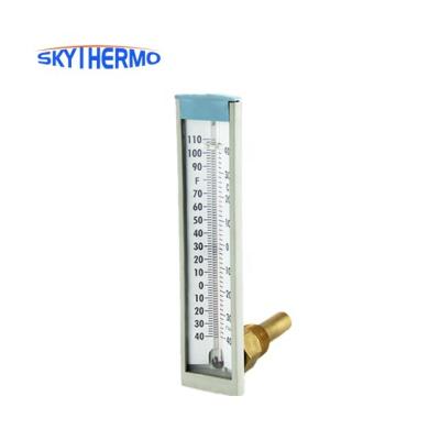 China 90 Angle Or 90 Angle Straight Boat Boat V Shape Glass Industrial Thermometer for sale