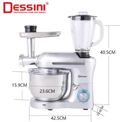 China DESSINI Household Best-selling Kitchen Food Prep Dough Cake Stand Mixer Electric Multifunctional Food Processor for sale