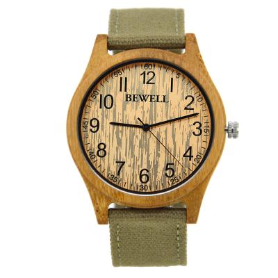 China Model Non-Specific Best Selling Men's Watch Bamboo Strap Canvas Watches Bamboo Wooden Watches For Men Bamboo for sale